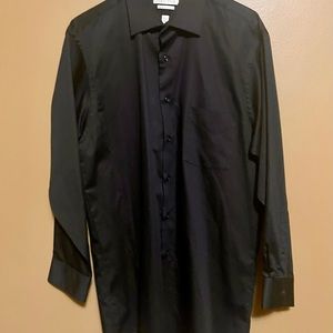 Men black dress shirt